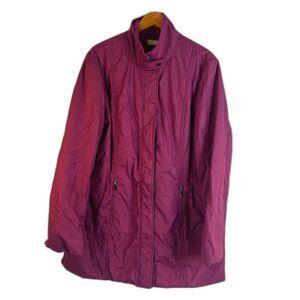 Kate Hill Full Zip Lightweight Nylon Rain Jacket Windbreaker Size 18 Gorpcore